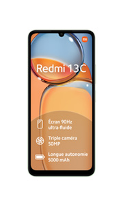 Xiaomi Redmi 13C 4Go RAM Vert Trèfle