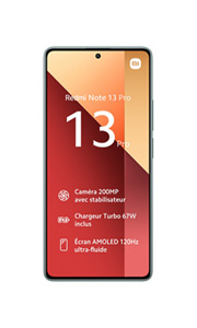 Xiaomi Redmi Note 13 Pro 4G 12Go RAM Vert Forêt Xiaomi Redmi Note 13 Pro 4G 12Go RAM Vert Forêt
