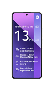 Xiaomi Redmi Note 13 Pro Plus 5G 12Go RAM Nuit Minuit Xiaomi Redmi Note 13 Pro Plus 5G 12Go RAM Nuit Minuit