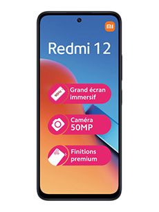 Xiaomi Redmi 12 Noir Minuit Xiaomi Redmi 12 Noir Minuit