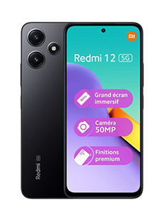 Xiaomi Redmi 12 5G 8Go RAM Noir Jade Xiaomi Redmi 12 5G 8Go RAM Noir Jade