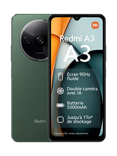 Xiaomi Redmi A3 Vert Forêt Xiaomi Redmi A3 Vert Forêt