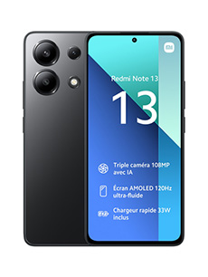 Xiaomi Redmi Note 13 4G 8Go RAM Noir de Minuit Xiaomi Redmi Note 13 4G 8Go RAM Noir de Minuit