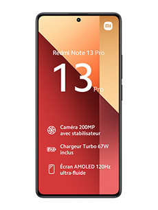 Xiaomi Redmi Note 13 Pro 4G 12Go RAM Noir Minuit