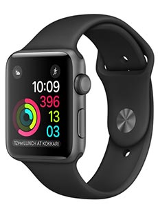Apple Watch 2 Alu Gris Sidéral 42mm Bracelet Sport Noir Apple Watch 2 Alu Gris Sidéral 42mm Bracelet Sport Noir