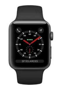 Apple Watch 3 GPS Alu 42mm Bracelet Sport Noir