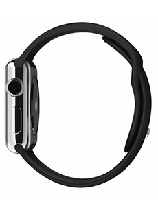 Apple Watch Acier 38mm Bracelet Sport Noir