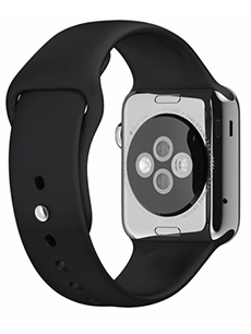 Apple Watch Acier 38mm Bracelet Sport Noir