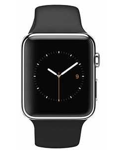 Apple Watch Acier 42mm Bracelet Sport Noir Apple Watch Acier 42mm Bracelet Sport Noir