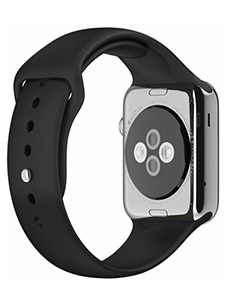 Apple Watch Acier 42mm Bracelet Sport Noir